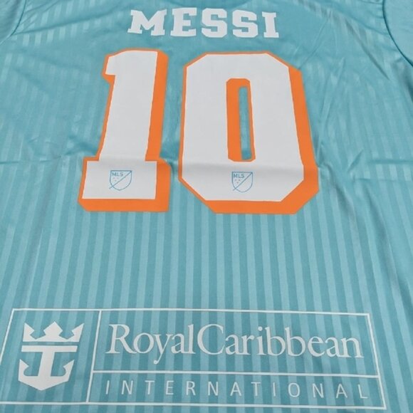 Inter Miami Messi #10 Aqua Adult Adidas Jersey - Picture 5 of 10